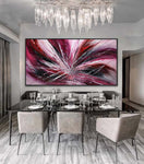 Buy original Oil Paintings - Canvas, Contemporary Abstract Painting Large Modern Art - Pink Passion - LargeModernArt