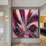 Buy original Oil Paintings - Canvas, Contemporary Abstract Painting Large Modern Art - Pink Passion - LargeModernArt