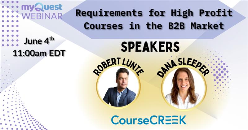 Webinar: Requirements for High-Profits Courses in the B2B Market