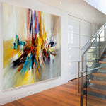 Large Modern Art Oil Painting on Canvas Modern Wall Art oversize Painting - Amazing Abstract 11 - LargeModernArt