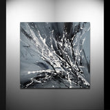 Black White Painting On Canvas Original Artwork For Sale, Modern Interior Decor - Unreal Beauty 2 - LargeModernArt