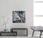 Black White Painting On Canvas Original Artwork For Sale, Modern Interior Decor - Unreal Beauty 2 - LargeModernArt