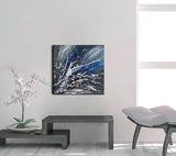 Black White Painting On Canvas Original Artwork For Sale, Modern Interior Decor - Unreal Beauty 4 - LargeModernArt