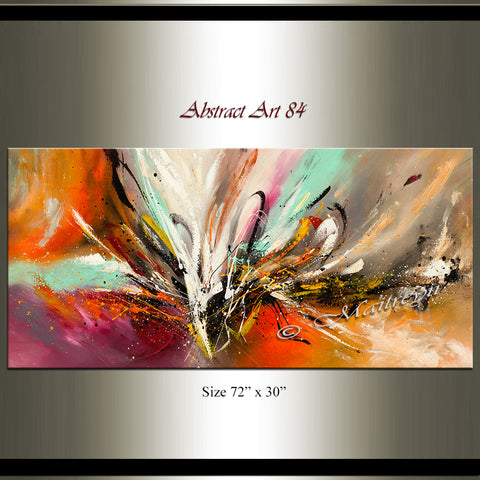 Abstract Modern Art Oil Painting on Canvas Amazing Abstract Gold Flow Painting - Abstract Art 84 - LargeModernArt