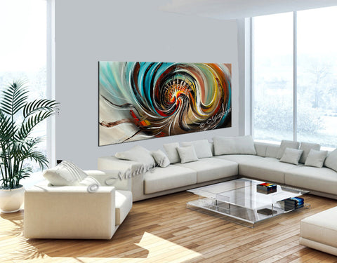 Abstract Modern Art Oil Painting on Canvas Modern Wall Art Amazing Abstract Gold Flow Painting - Abstract Art 88 - LargeModernArt