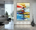 Large Modern Art Oil Painting on Canvas Modern Wall Art - Amazing Abstract 13 - LargeModernArt