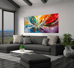 Large Modern Art Oil Painting on Canvas - Modern Wall Art Amazing Abstract 10 - LargeModernArt