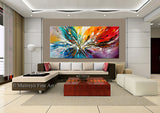 Large Modern Art Oil Painting on Canvas - Modern Wall Art Amazing Abstract 10 - LargeModernArt