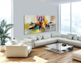 Large Modern Art Oil Painting on Canvas Modern Wall Art oversize Painting - Amazing Abstract 11 - LargeModernArt