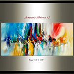 Large Modern Art Oil Painting on Canvas Modern Wall Art - Amazing Abstract 13 - LargeModernArt