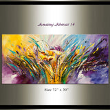 Large Modern Art Oil Painting on Canvas Modern Wall Art - Amazing Abstract 14 - LargeModernArt