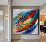 Large Modern Art Oil Painting on Canvas - Modern Wall Art Amazing Abstract 18 - LargeModernArt