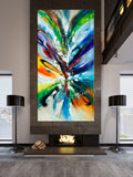 Large Modern Art Oil Painting on Canvas - Modern Wall Art Amazing Abstract 20 - LargeModernArt