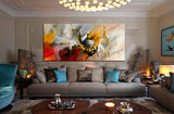 Large Modern Art Oil Painting on Canvas - Modern Wall Art Amazing Abstract 4 - LargeModernArt