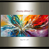 Large Modern Art Oil Painting on Canvas - Modern Wall Art Amazing Abstract 10 - LargeModernArt