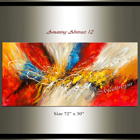 Abstract Modern Art Oil Painting on Canvas Amazing Abstract Gold Flow Painting - Amazing Abstract 12 - LargeModernArt