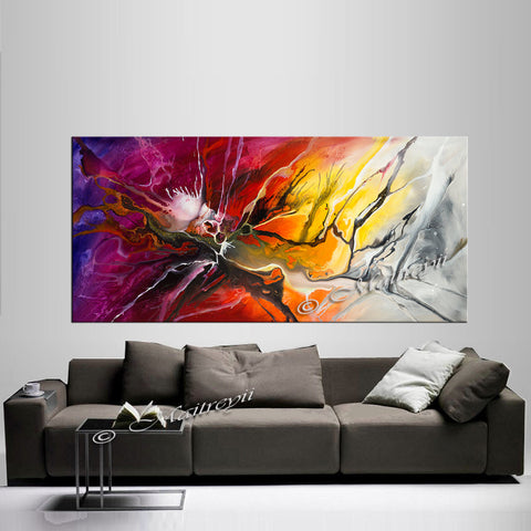 Abstract Modern Art Modern Wall Art Amazing Abstract Gold Flow Painting - Amazing Abstract 17 - LargeModernArt