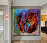 Abstract Wall Art Oil Painting Large Canvas For Luxury Home Decor Original Art For Sale - LargeModernArt