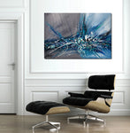 Large Wall Art Paintings For Sale, Original Artwork On Canvas, Extremely Modern Luxury Decor - Beauty in Blue 2 - LargeModernArt