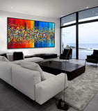 Painting Jackson Pollock Style Abstract art large Wall Art - Beauty of Bridge 11 - LargeModernArt