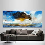 Large Ocean Art Oil Painting on Canvas Modern Wall Art Seascape Painting -Seascape 27 - LargeModernArt