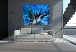 Blue Ocean Paintings Abstract art - Birth of Ocean - LargeModernArt