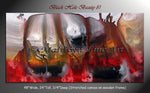 Red Oil Painting Abstract Art For Sale, Black Hole Beauty 81 - Size 48x24  Worldwide shipping - LargeModernArt