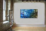 Large Landscape artwork Oil Painting on Canvas - Modern Wall Blissful Sunrise 3 - LargeModernArt