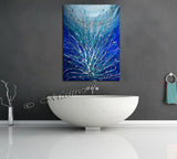 large Wall Art - Blue Sparkle - LargeModernArt