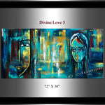 Large Modern Art Oil Painting on Canvas Modern Wall Art Figurative - Divine Love 5 - LargeModernArt