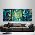 Large Modern Art Oil Painting on Canvas Modern Wall Art Figurative - Divine Love 5 - LargeModernArt