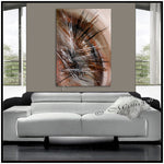 Abstract Art Brown Wall Art Large Painting on Canvas Modern Home Decor Wall Art  - Enlightenment - LargeModernArt