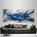 Large Modern Art Oil Painting on Canvas - Modern Abstract Wall Art Fighter Plane 5 - LargeModernArt