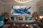 Large Modern Art Oil Painting on Canvas - Modern Abstract Wall Art Fighter Plane 5 - LargeModernArt