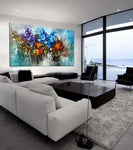 Flowers Modern Art Oil Painting For Sale - Floral Beauty 2 - LargeModernArt