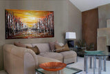 Modern Wall Art Seascape - Golden City - LargeModernArt