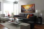 Modern Wall Art Seascape - Golden City - LargeModernArt