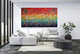 Jackson Pollock Style Modern Art 72, Wall Art Home Decor - Icy Hot - LargeModernArt