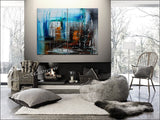 Large Modern Art Oil Painting on Canvas - Modern Wall Art Amazing Abstract - LargeModernArt