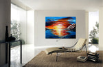 Large Ocean Painting  - Last Sunset - LargeModernArt