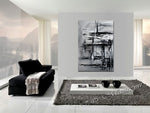 Black and White Large Painting For Modern Homes - Light And Shade 2 - LargeModernArt