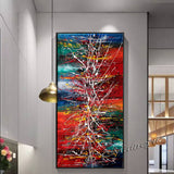 Painting Jackson Pollock Multiple Size Drip Style Abstract art on Canvas, large Wall Art - Lightning Beauty - LargeModernArt