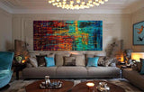 Jackson Pollock Style Abstract art large Wall Art - Luxury Feelings - LargeModernArt