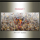 Diamond painting Wall Art | Jackson Pollock Style | Paintings | LargeModernArt - Diamond