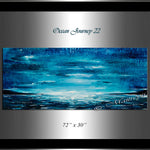 Large Ocean Art Oil Painting on Canvas Modern Wall Art Seascape - Ocean Journey 22 - LargeModernArt