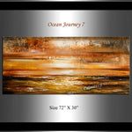 Large Ocean Art Oil Painting on Canvas Modern Wall Art Seascape - Ocean Journey 7 - LargeModernArt