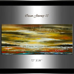 Large Ocean Art Oil Painting on Canvas Modern Wall Art Seascape - Ocean Journey 13 - LargeModernArt