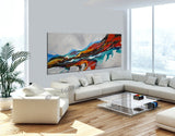 Large Ocean Art Oil Painting on Canvas - Modern Wall Art Ocean Beauty 64 - LargeModernArt