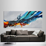 Large Ocean Art Oil Painting on Canvas Modern Wall Art - Ocean Beauty 65 - LargeModernArt