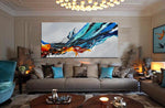 Large Ocean Art Oil Painting on Canvas Modern Wall Art - Ocean Beauty 65 - LargeModernArt